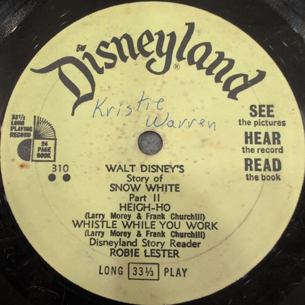 Disneyland Records Snow White and Peter Pan 33 1/3 RPM Vinyl Lot of 2 - Picture 3 of 6